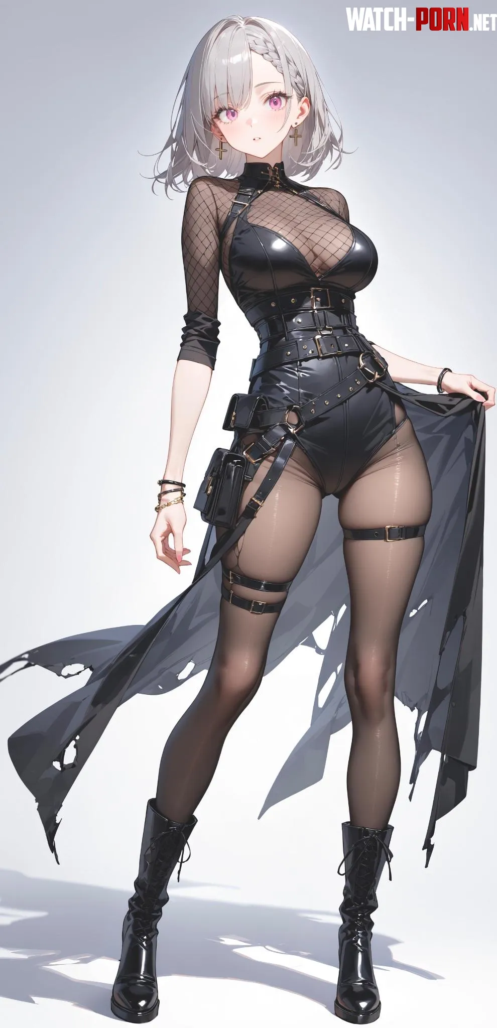 Leather amp Body Stocking  by CheetahSperm18