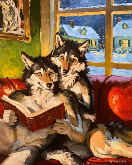 Thumbnail Magical Snowscapes in Furry Art by 0-disgustipated