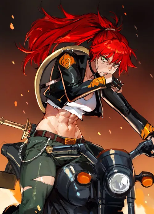 Thumbnail Biker RobustaArt Original by Throwawheylmao fitdrawngirls