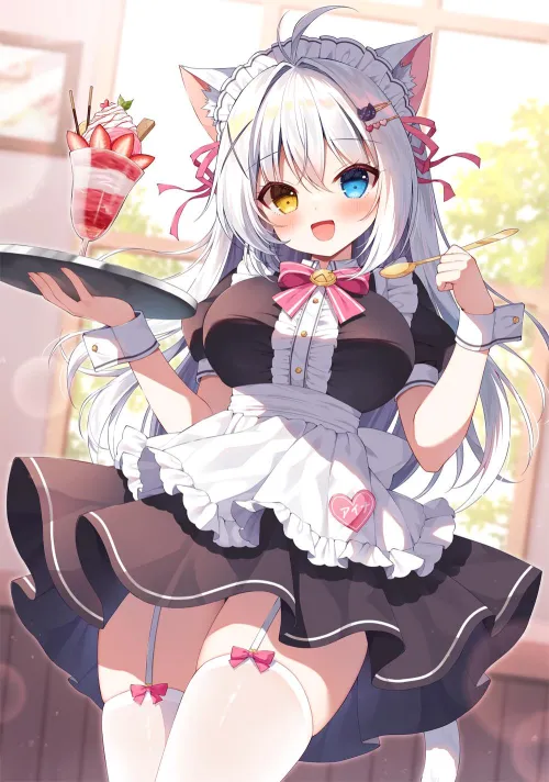 Thumbnail Maid Aina Mauve: Elegant Charm in Nekomimi Universe by Arcaeca2