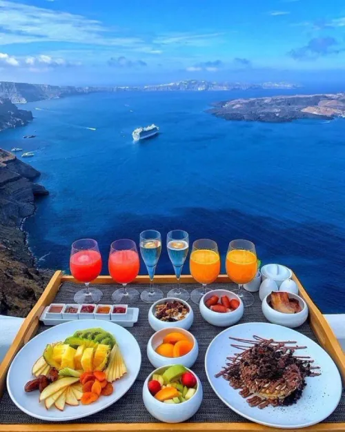 Thumbnail Breakfast in Greece: Scenic Views by Ahlam_Fahad | Beach Category