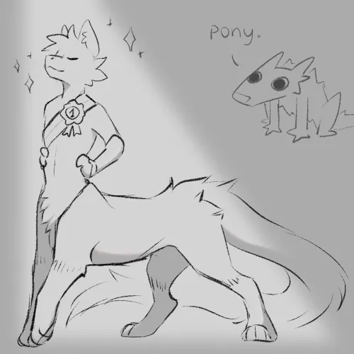 Thumbnail Enigmatic Pony Artwork by TheAkateo in furry