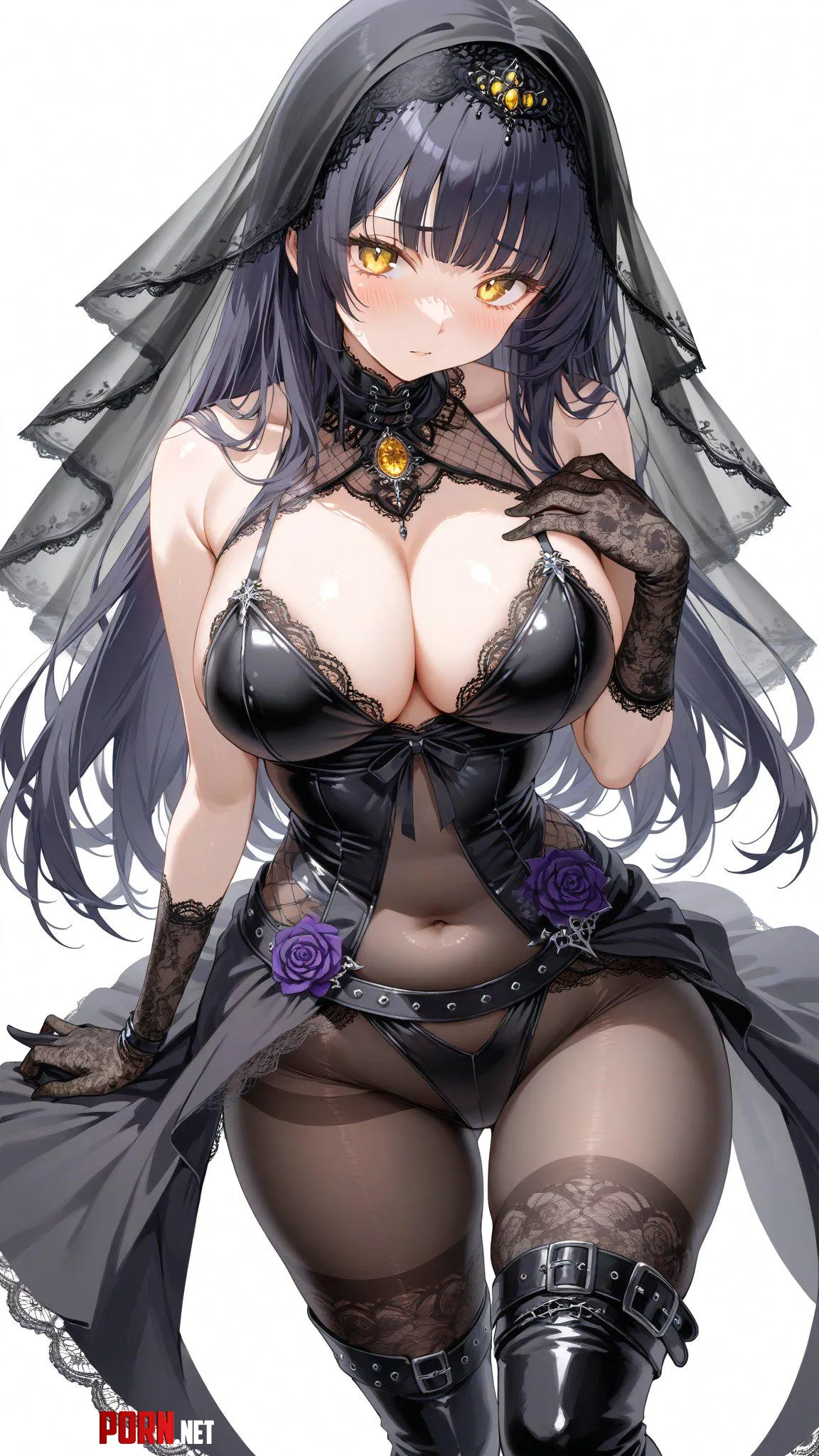 Black Veil amp Body Stocking  by CheetahSperm18