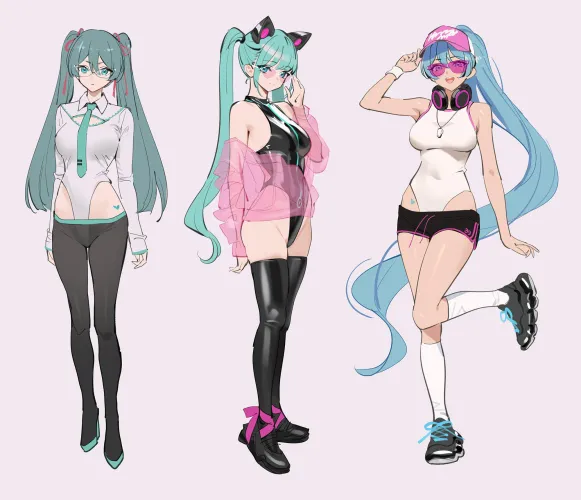 Thumbnail Hatsune Miku Bodysuit Fashion Inspiration | Animebodysuits