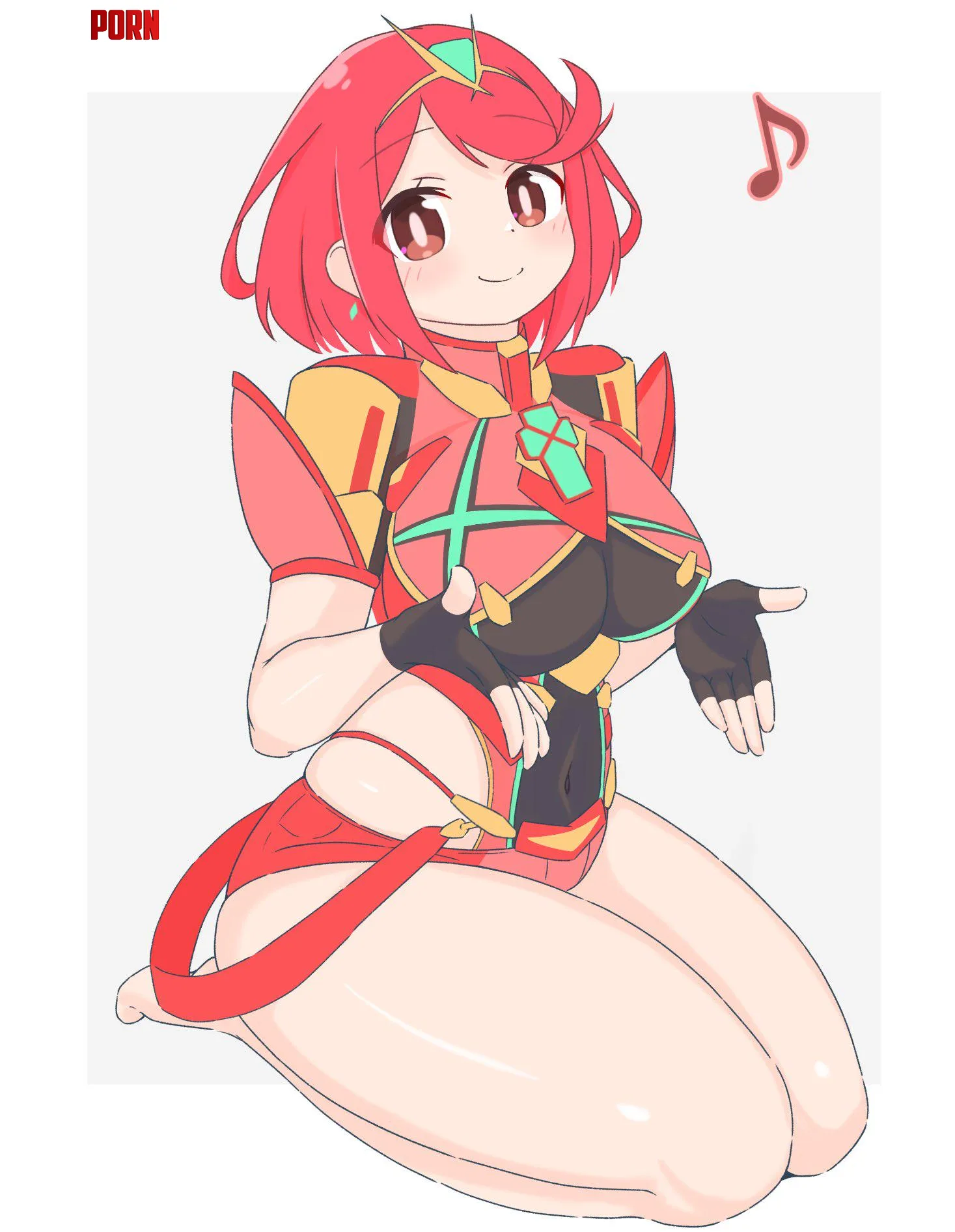 Pyra on the floor by LafterMastr
