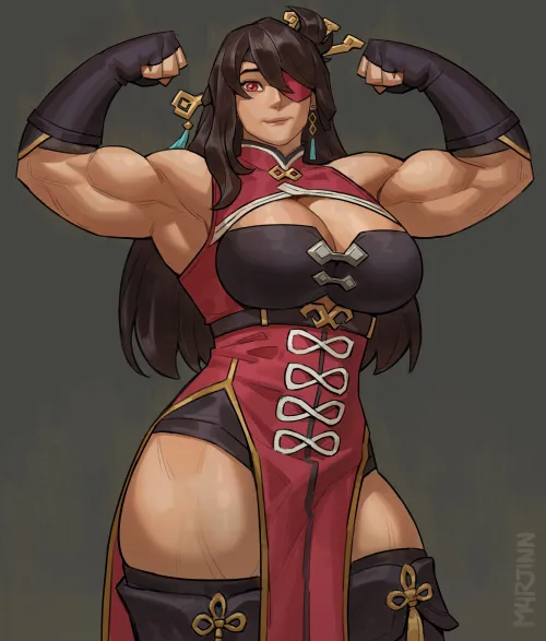 Thumbnail Beidou Jinn Genshin Impact - fitdrawngirls by Kuro-Oji