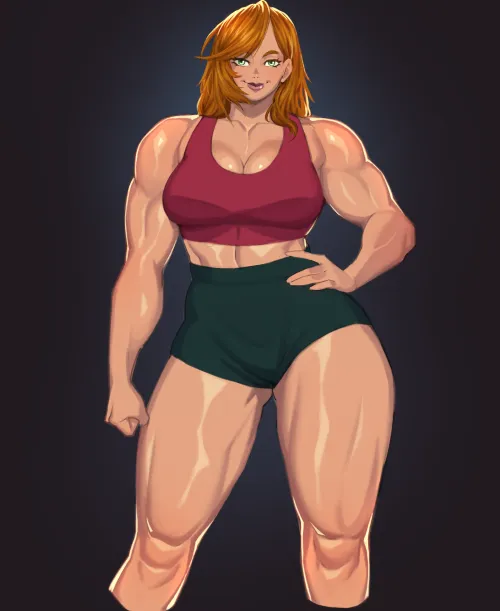 Thumbnail Buff Girl by DrakkaiArt: A Visual Delight | fitdrawngirls