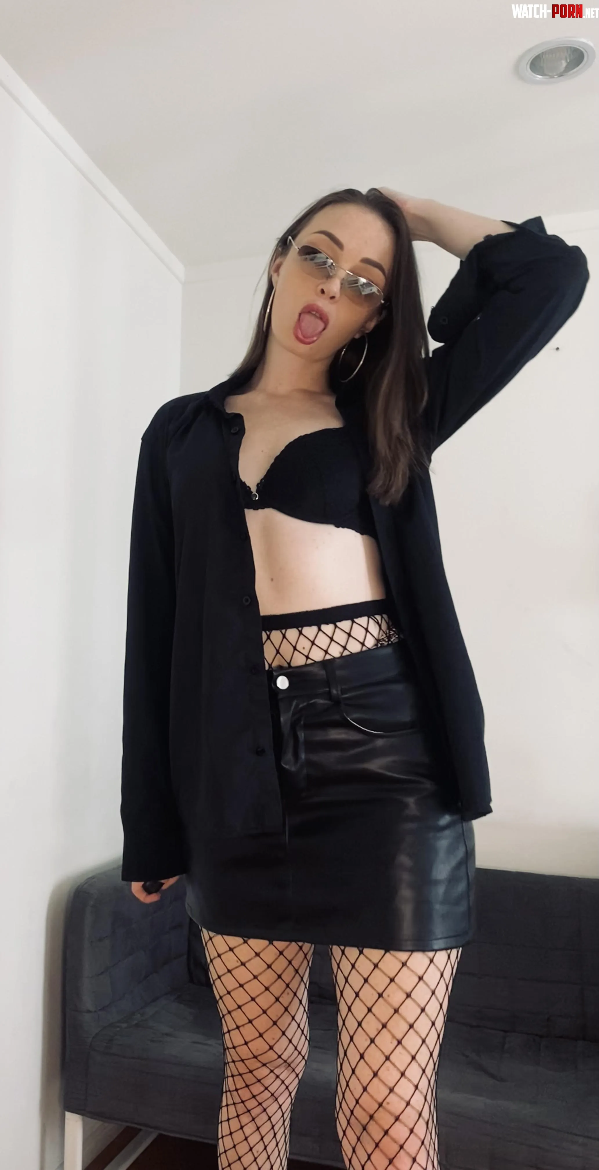 Feeling bossy and sexy in this look with fishnets by BlissfulStella