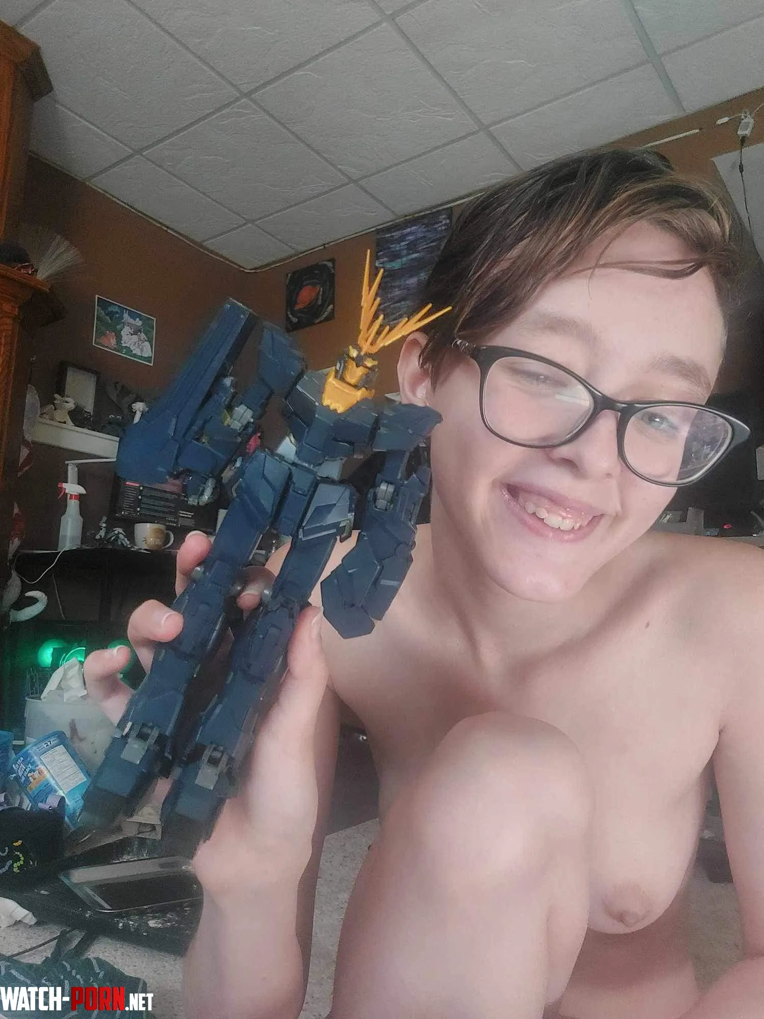 My sexy Nerd loves her Gundam this is the rx0 unicorn Gundam 02 banshee by No_Interview_6489