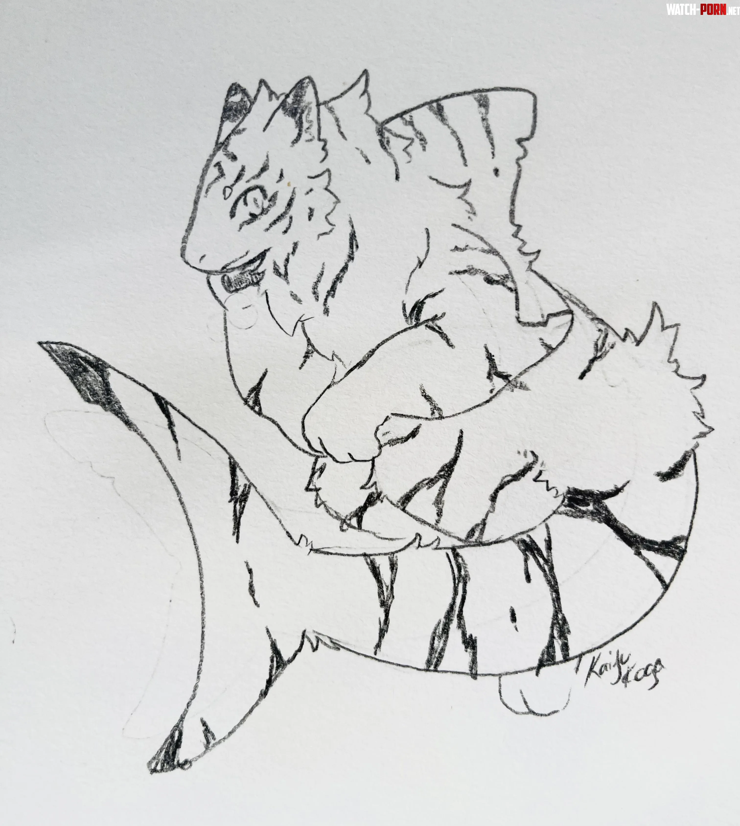 Hi Im Kga   Tiger Shark OC Art by me by [deleted]