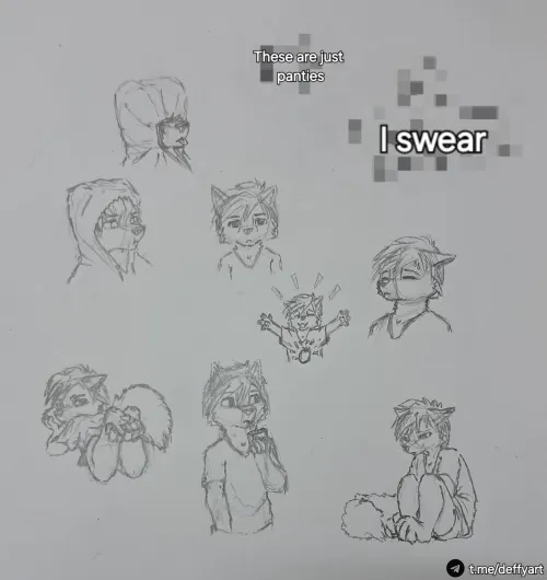 Thumbnail Adorable Little Guy's Sketches in Furry Art by DeffyHelfer