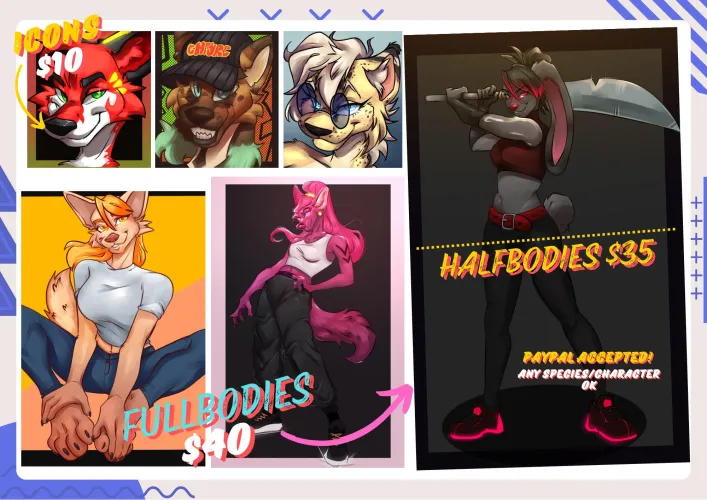 Thumbnail Limited Time Offer: 35 Halfbodies BOGO by Kweenofneonart