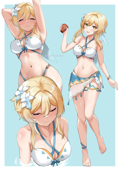 Thumbnail Natlan Swimsuit Lumine: A Visual Feast in Swimsuit Hentai