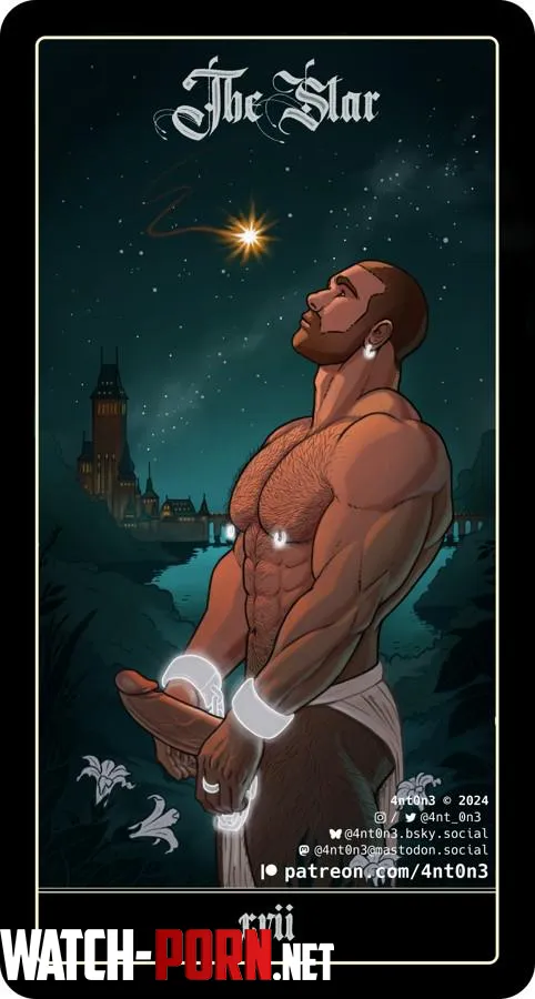 XVII  The Star  Tarot Card OCMyArt by 4nt_0n3