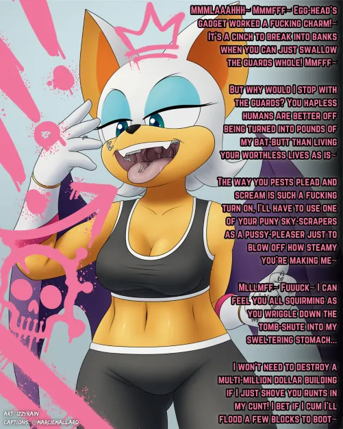 Thumbnail Rouge the Ravenous: Exploring Furry Vore Fantasies | MarcieMallard | Vore