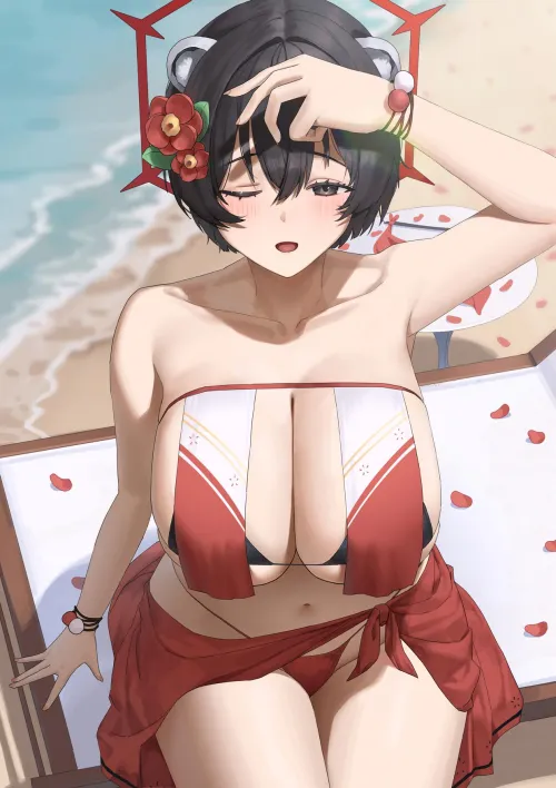 Thumbnail Immerse in Tsubaki Bana46 Blue Archive by elegantloveglimmer in ecchi