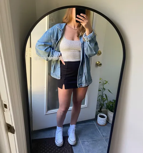 Thumbnail Unique Perspective: Clothed Mirror Selfie Moments