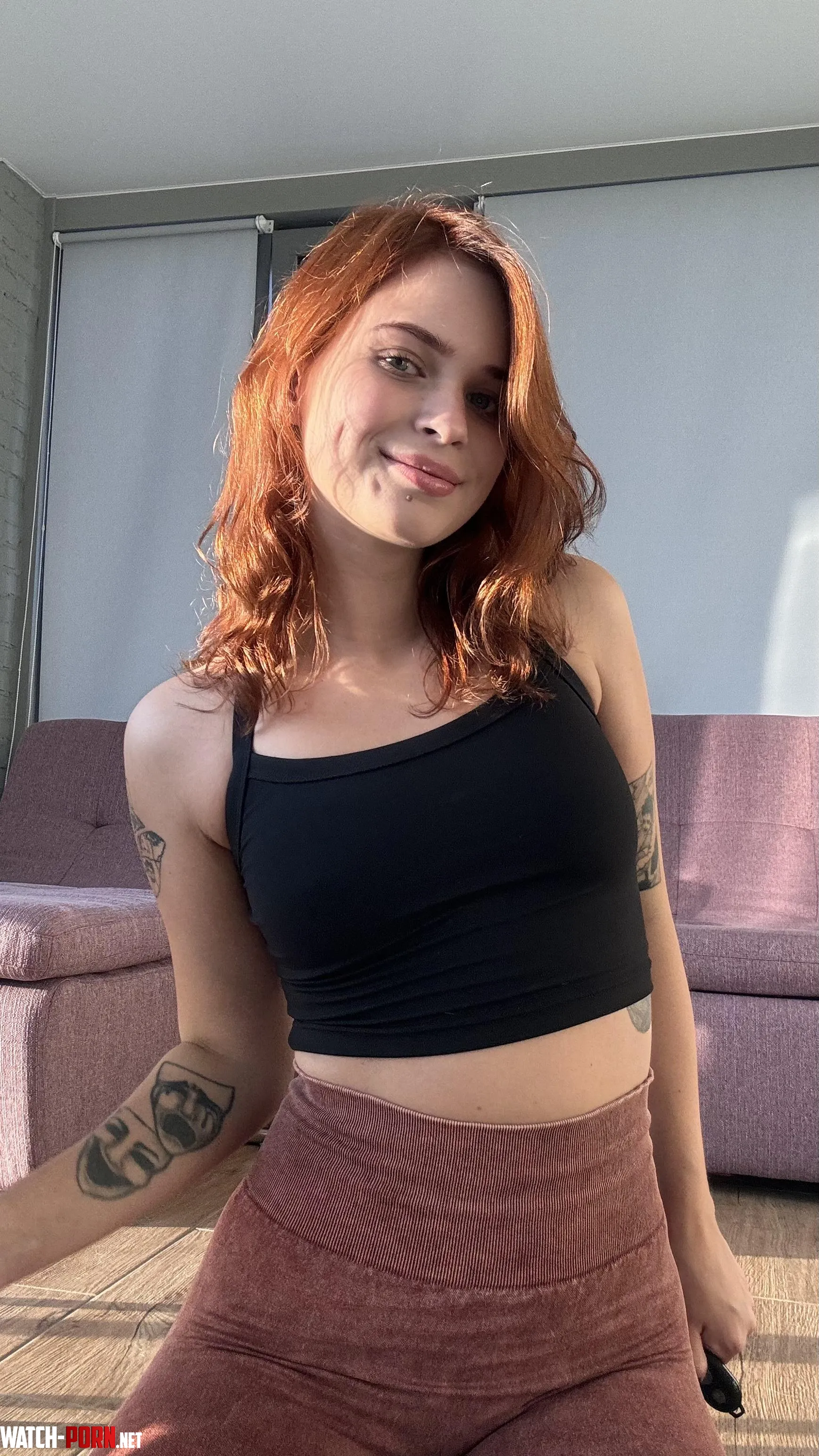 Always do my morning yoga without a bra Its just more comfortable  by justbbyri