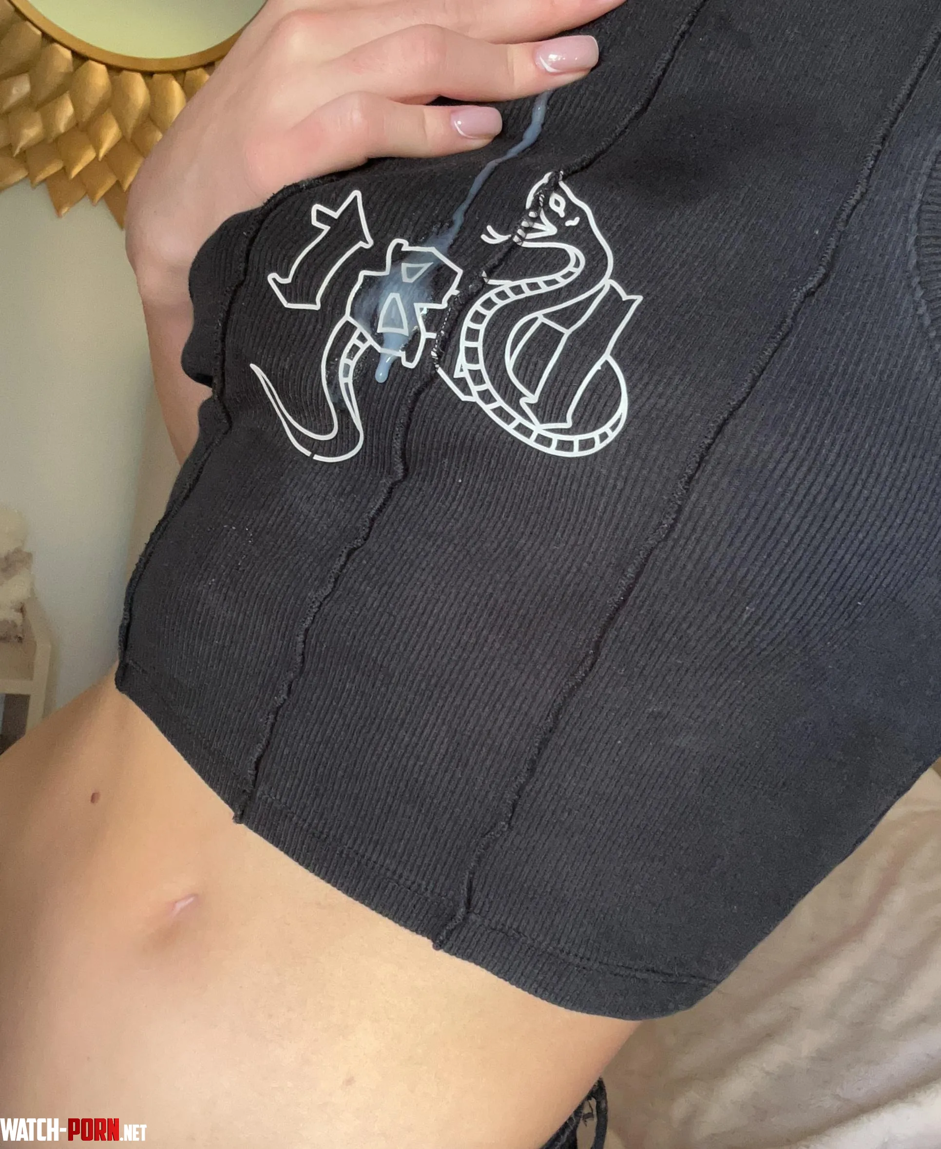 Black top with cum on it I should take it off by dreamfairyy