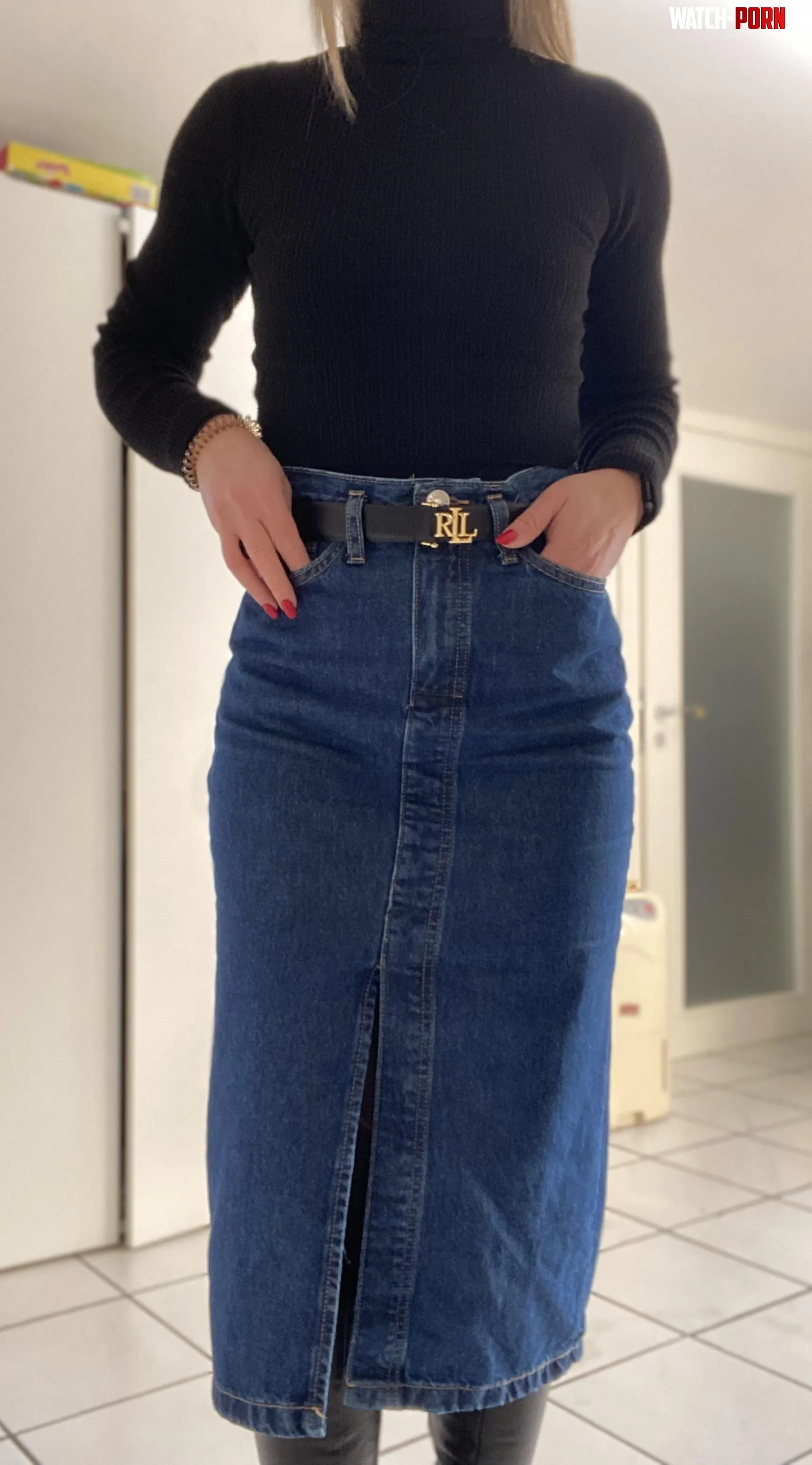 Pencil denim skirt by NatyBond_OF