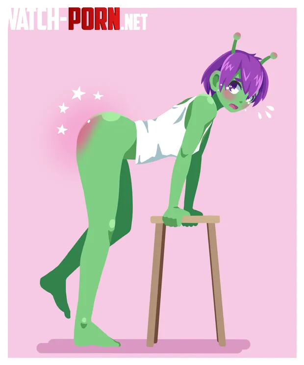 Punishing a naughty alien by Darkness7569