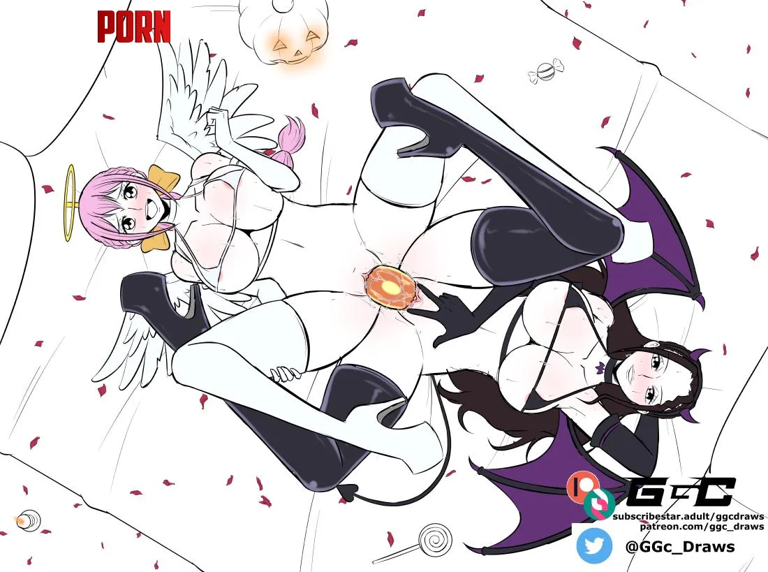 Halloween Rebecca x Viola WIP by me lmk what u think  by Ggc47
