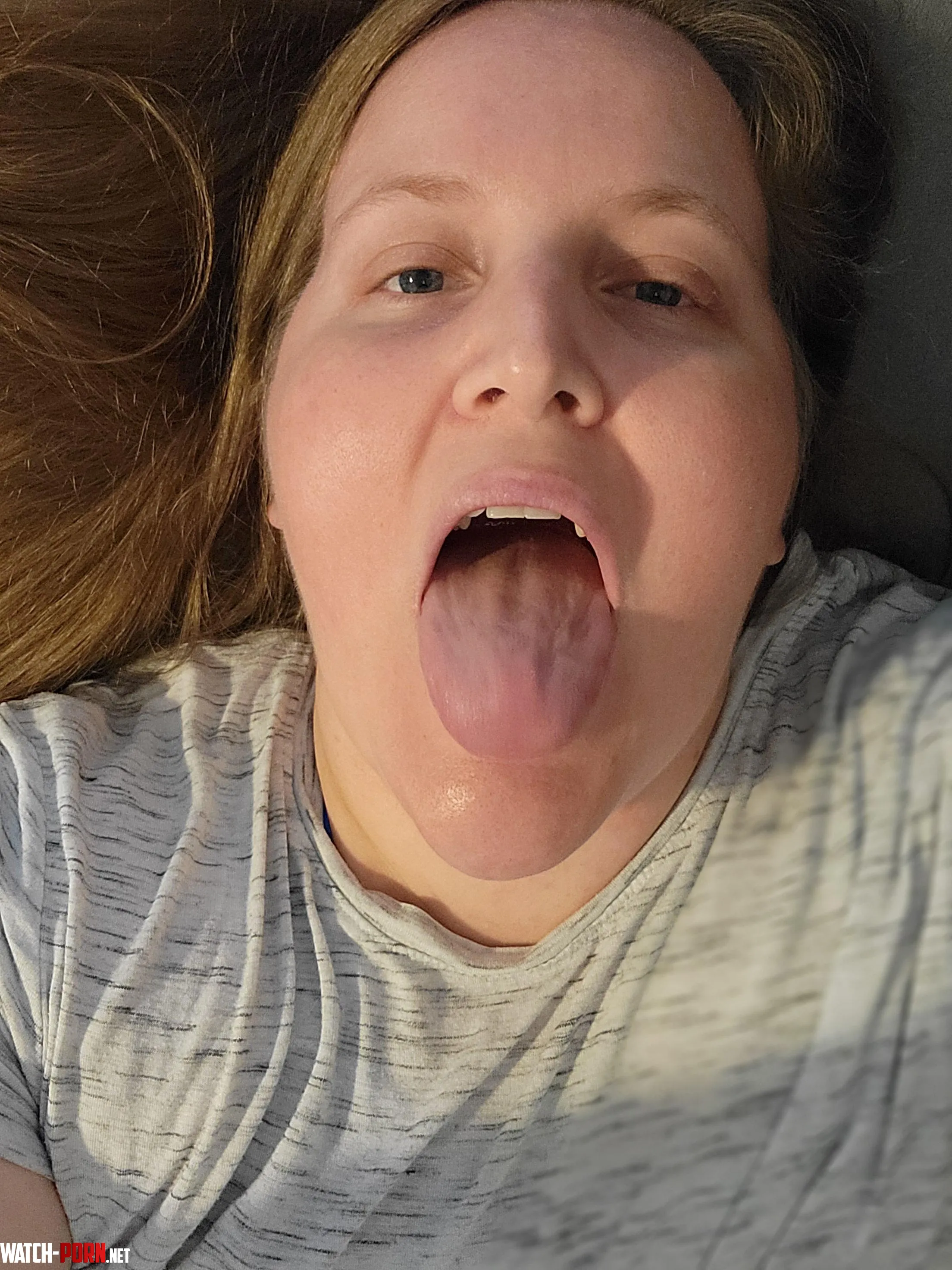 Shoot your load on the screen and aim for my tongue 50pts by FinishWithFae
