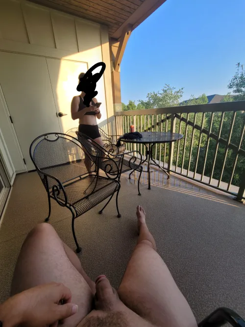 Thumbnail Balcony Adventures by FeeDense3928 in CFNM Category
