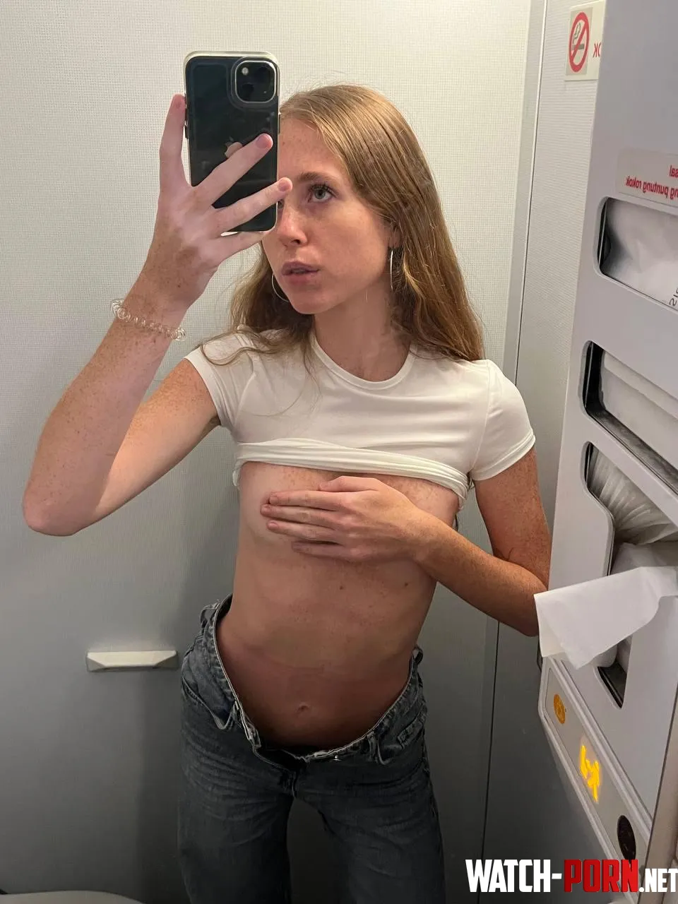 Handbra in a plane bathroom by HelmetCouple