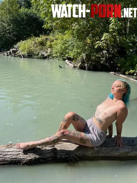soaking up the sun like a lizard by tattedlilslut