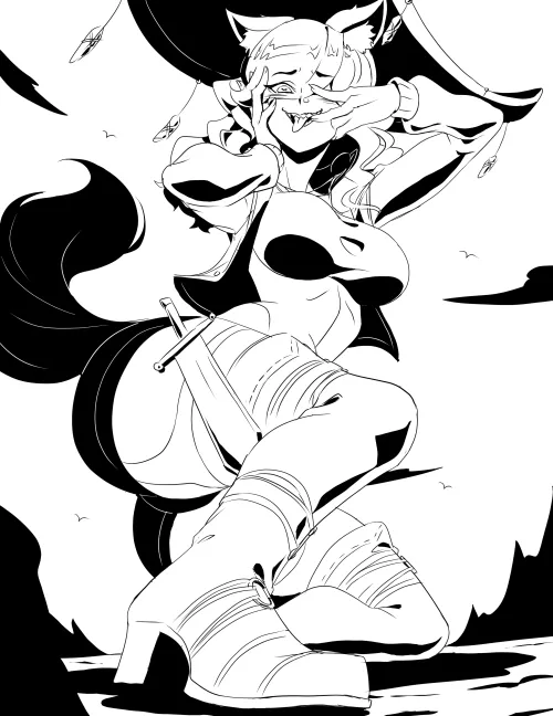 Thumbnail Artistry in Action: Witness the 'SFW Cat Mage Sketch for AwfulKnight owo'
