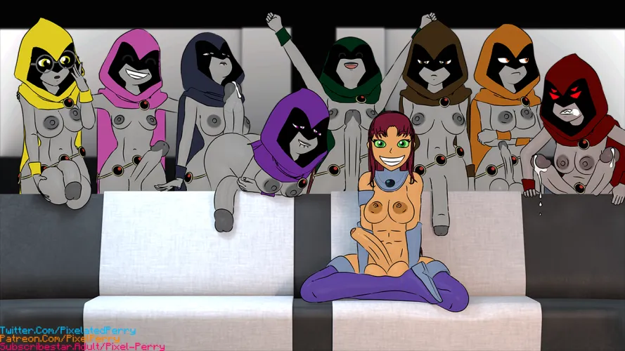 Thumbnail ArtistPixelPerry's Rendition: Starfire Gets RaveneD by White-Whiskey