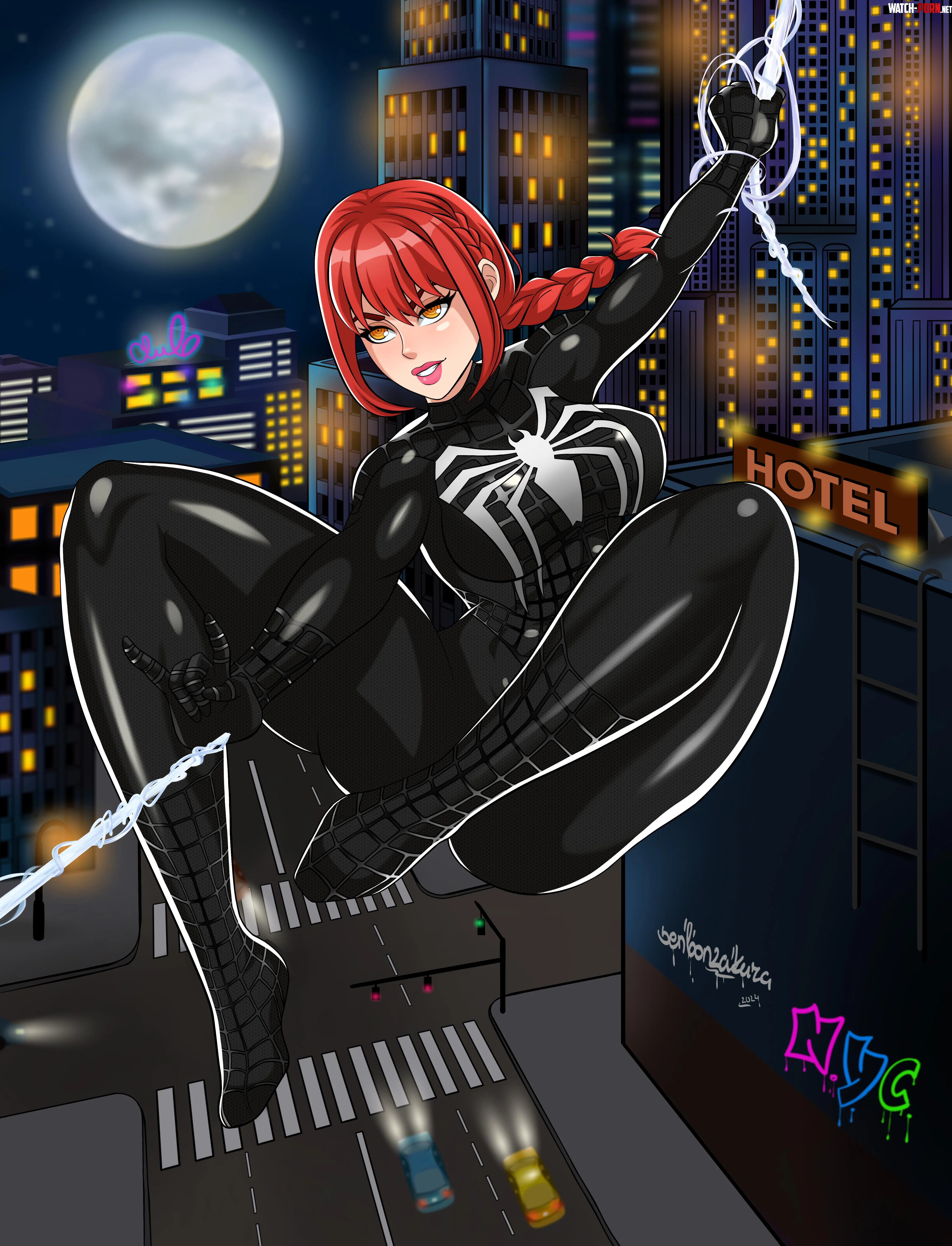 Spidey Makima Spiderman ChainsawmanSenbonzakuraArt by kennedyyyi