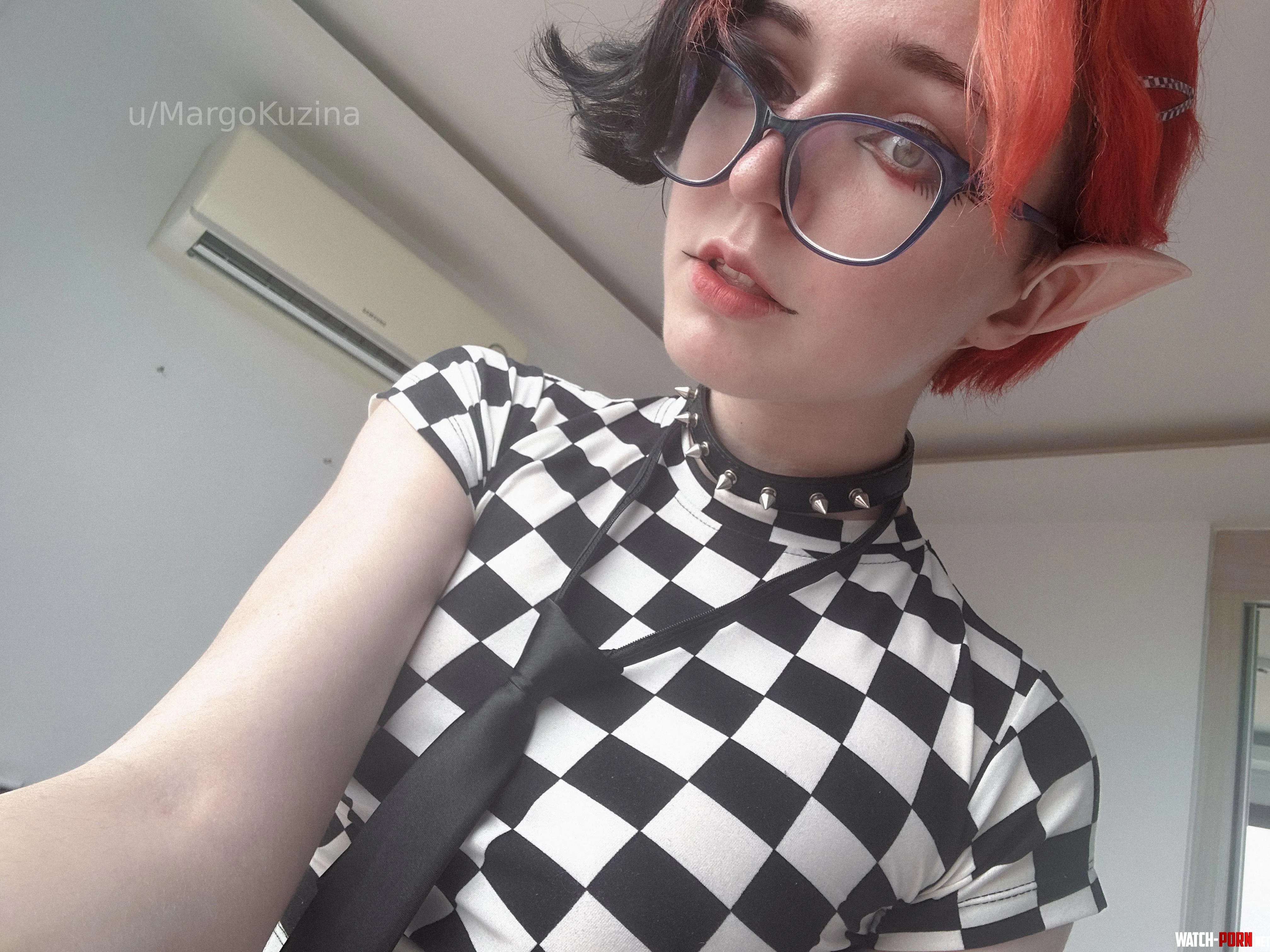 black amp white amp collar by MargoKuzina