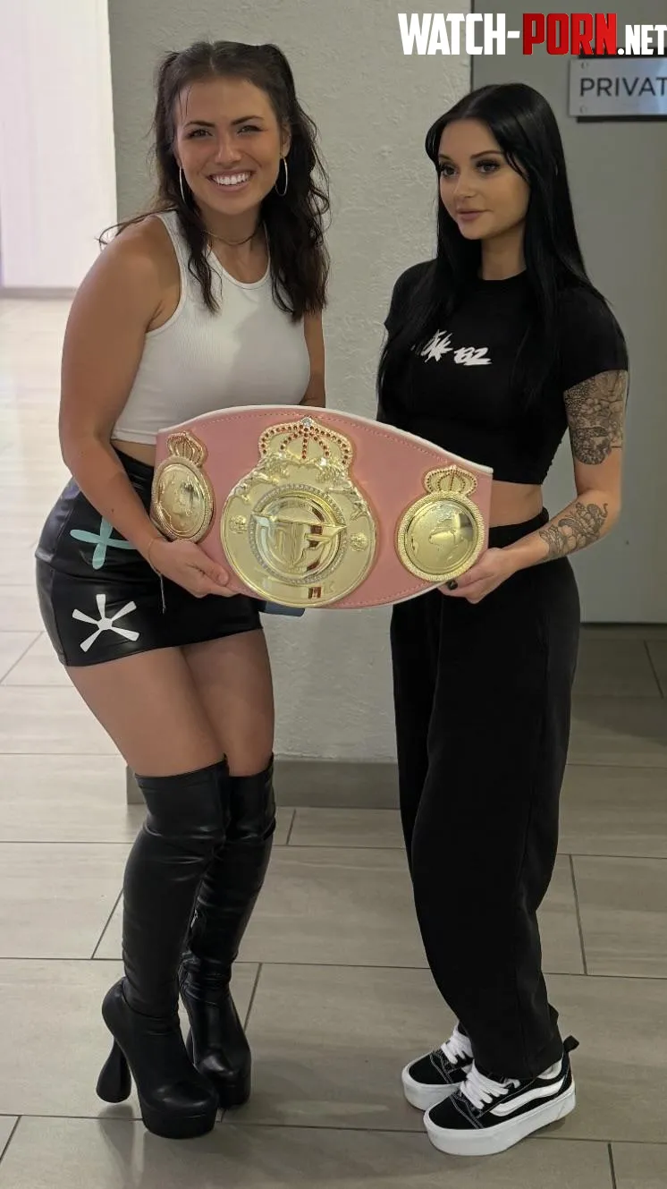 Nikki Hru and Jade Berry at Misfits Boxing Event  by BritMan18