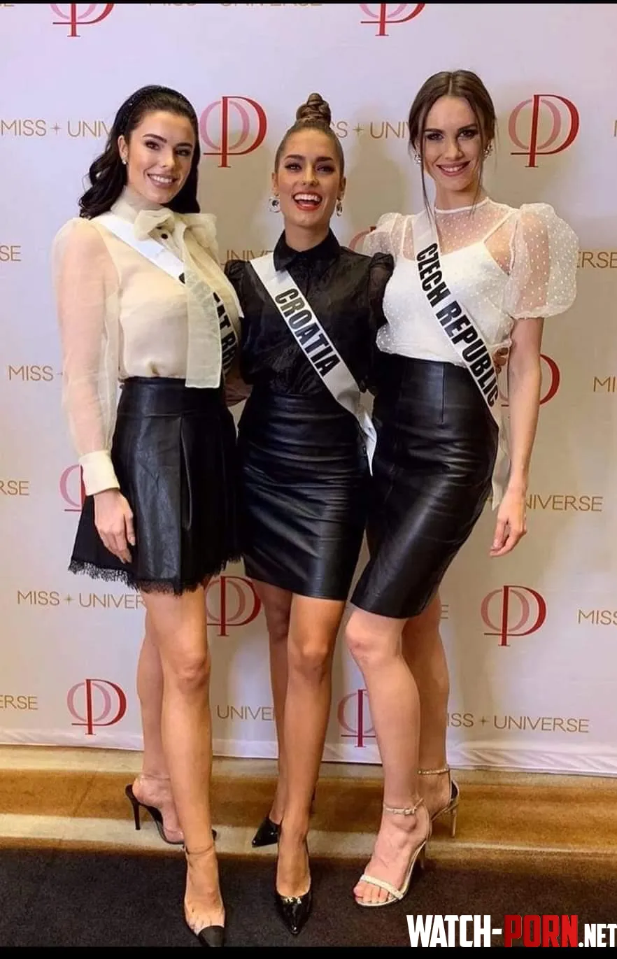 Ms World Contestants in Leather Pencil Skirt s by AttaBattaBingBang