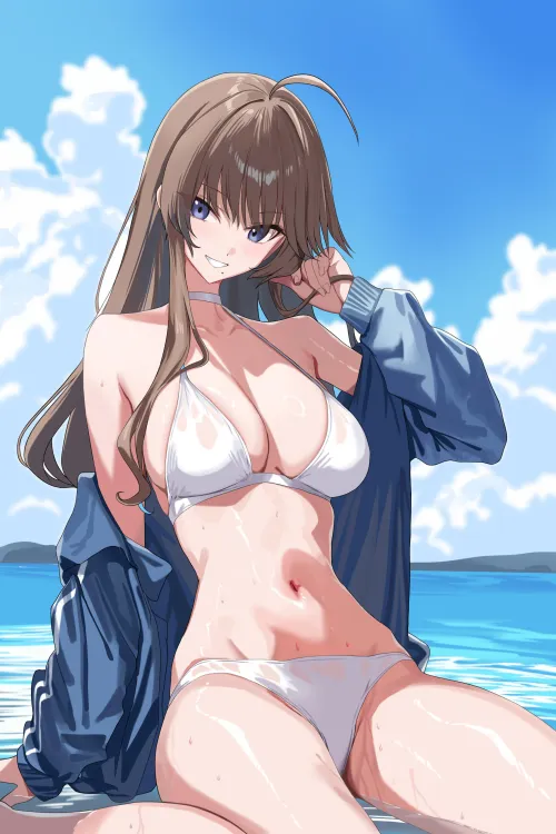 Thumbnail Swimsuit Allure: White Elegance Revealed