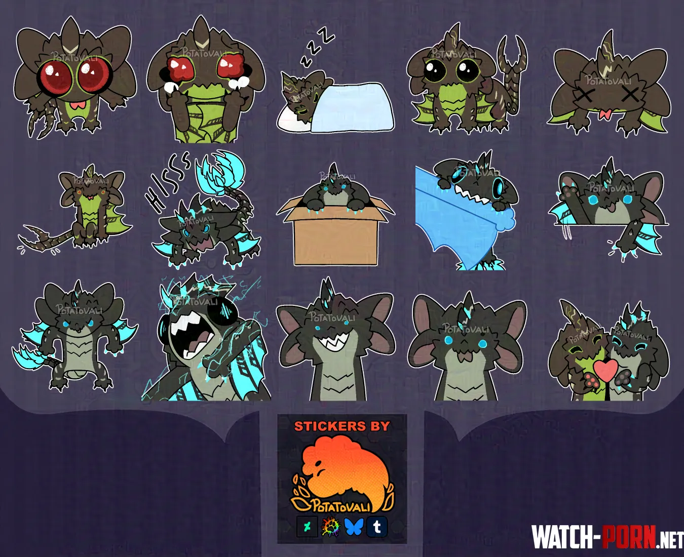 Sticker commission for Puck Sama Zeckmet on discord Art by me by Potatovali