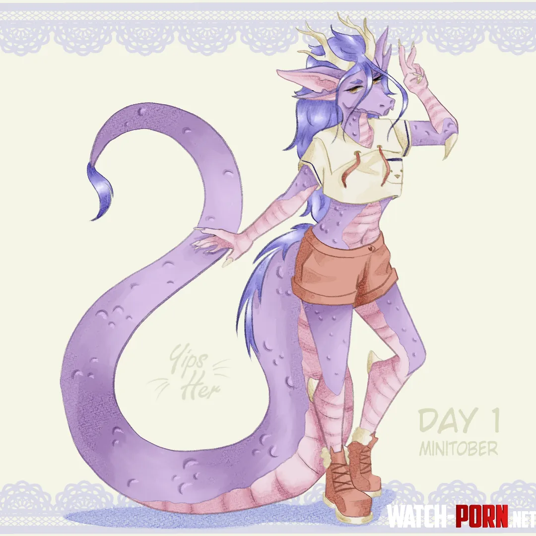 Day 1 dragon art by me by yipsher03