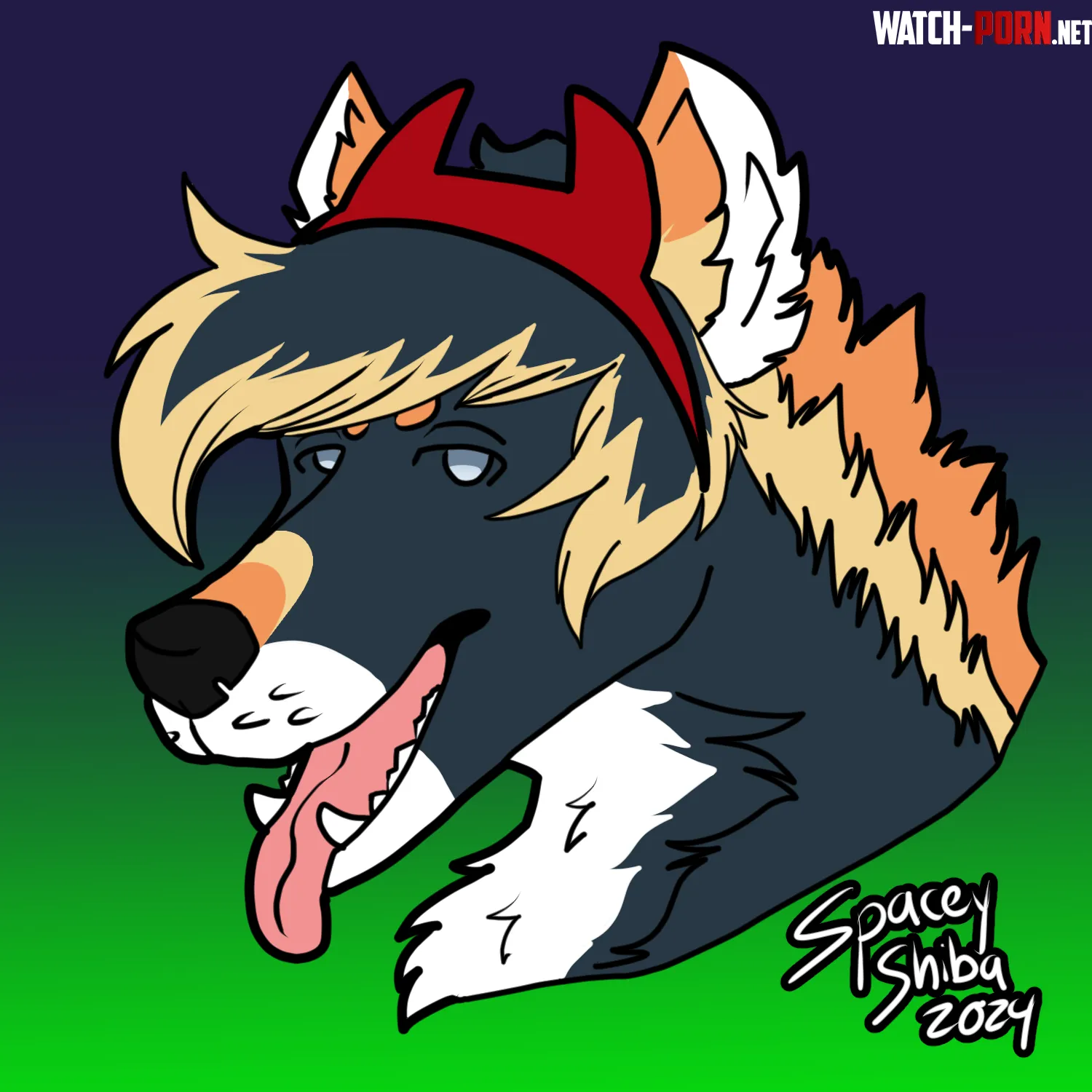 Happy Howlloween SpaceyShiba  by Sup_its_Sparky