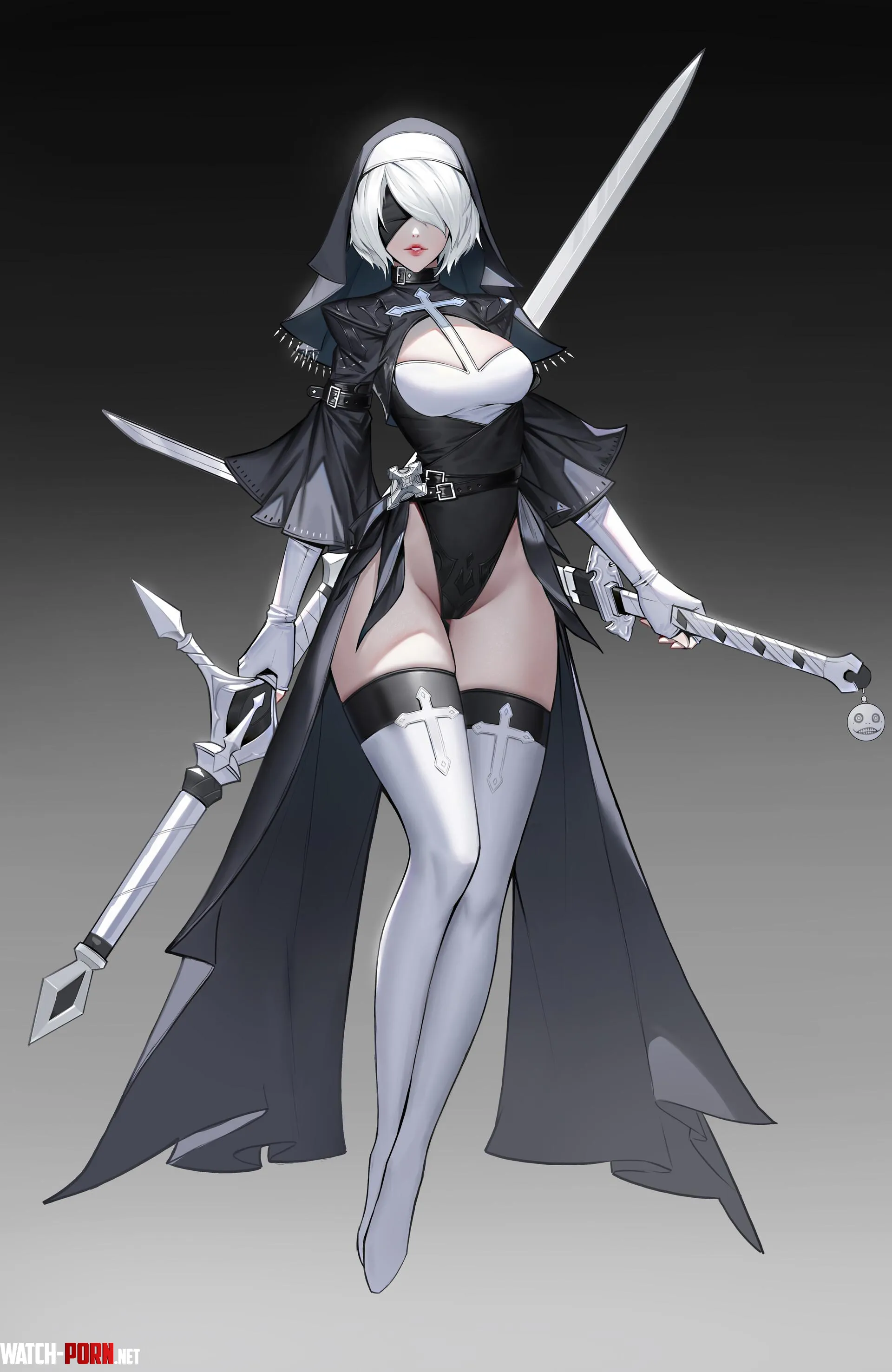 Battle Nun 2B Awei by CheetahSperm18