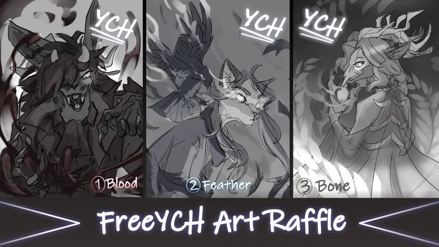 Thumbnail JazzyBluNekko's YCH Raffle: Spooktacular Furry Art Celebration