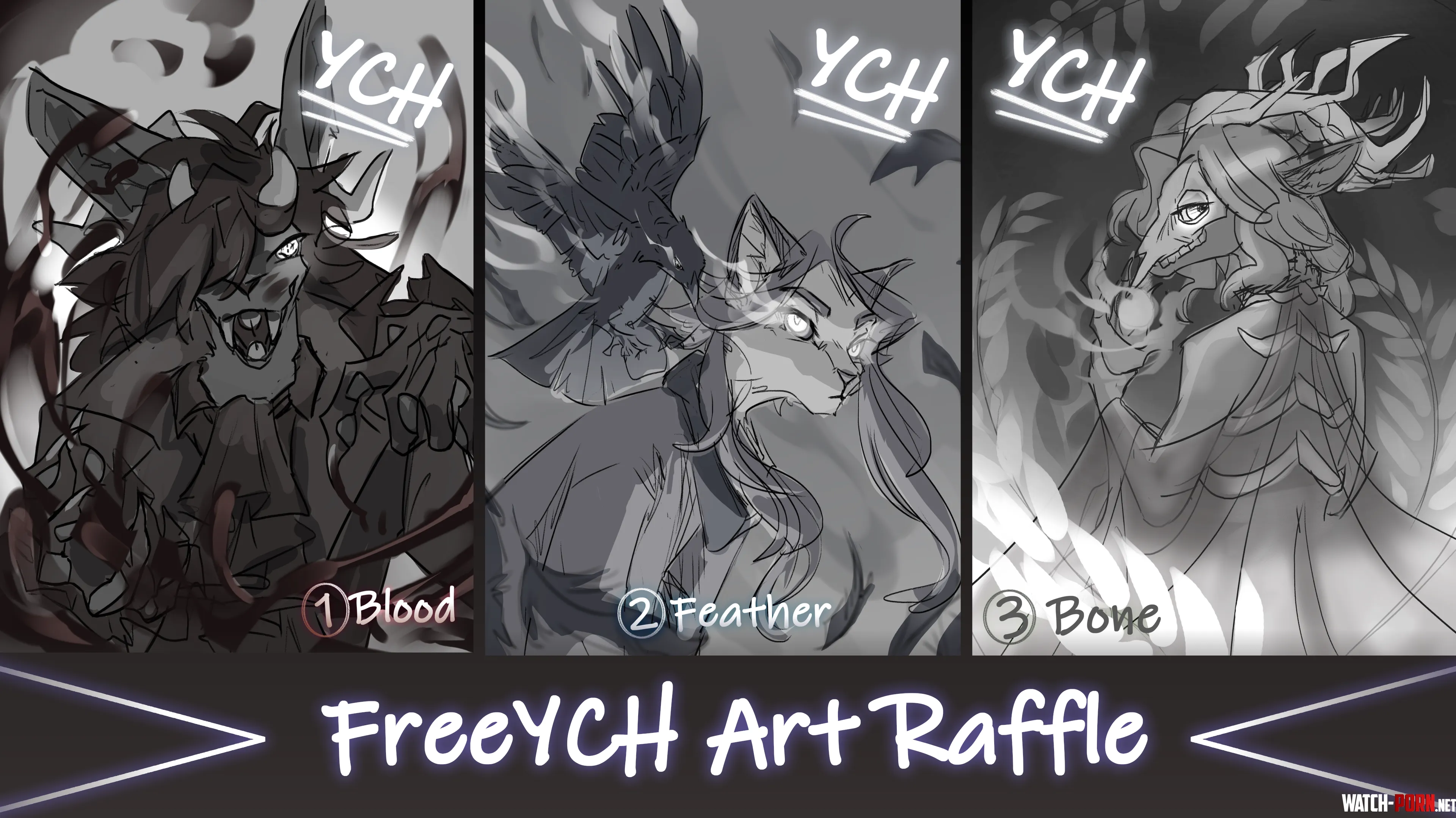 Halloween Special YCH Free Art Raffle by JazzyBluNekko