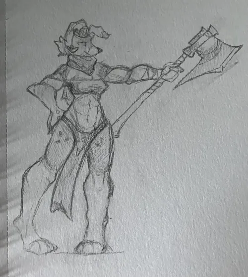 Thumbnail Capture the Essence of Furry Art in Cana Pencil Sketch by Dogthedog17