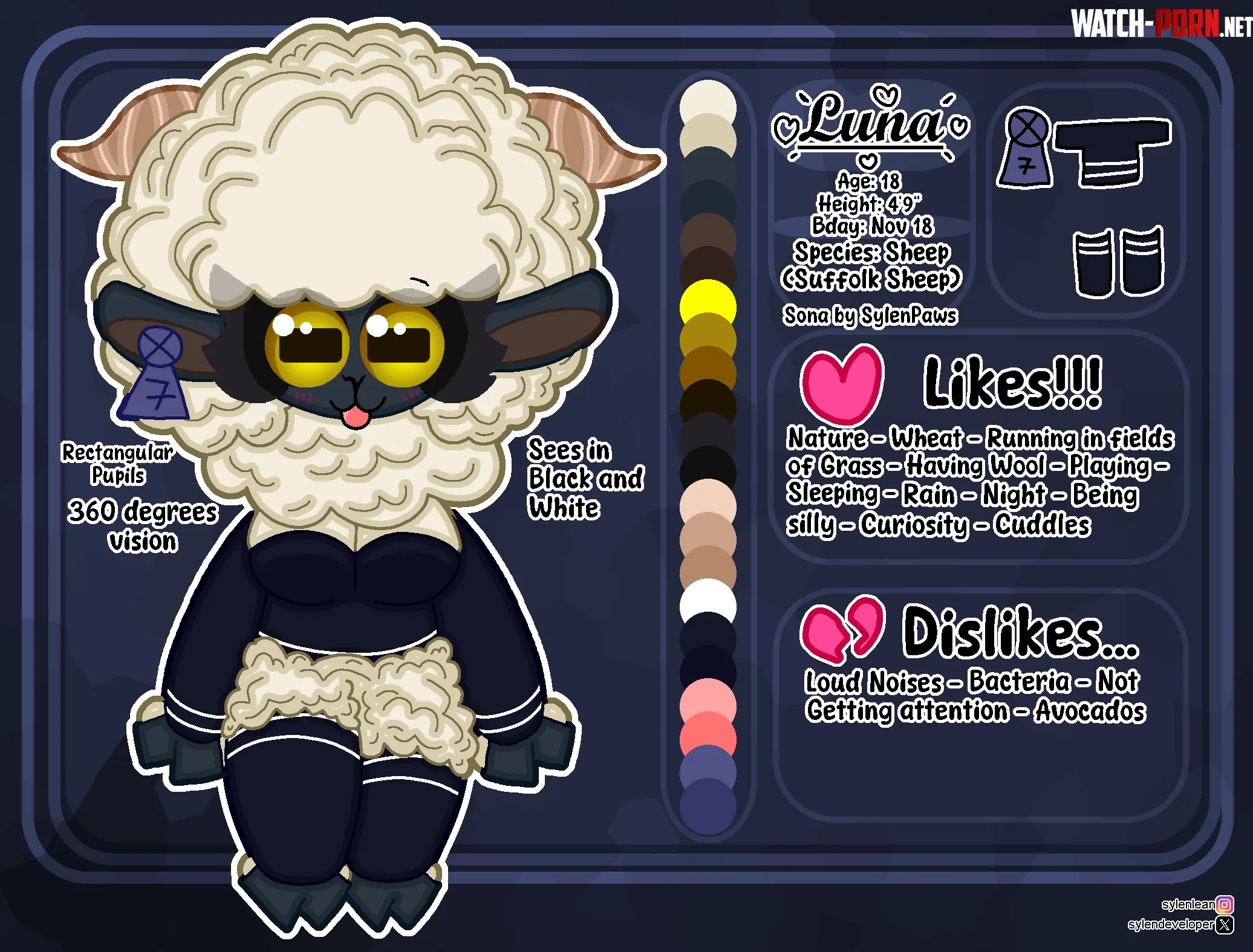Artwork 261  New Reference sheet for my Sona Luna by SylenLean