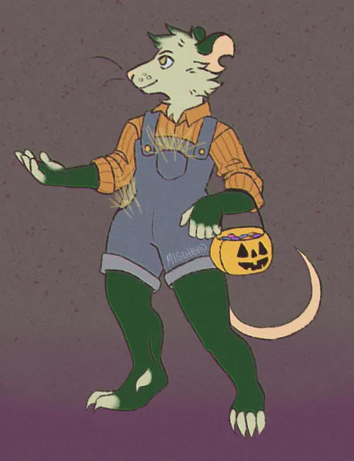 Thumbnail Celebrate 'Happy Halloweeeenerrrr' with Furry Art by Mischievid