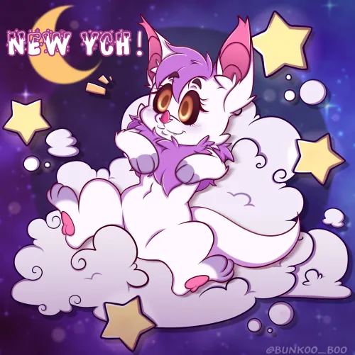Thumbnail Furry Art: YCH STARRY CLOUDS 10 by Bunkoo_Boo