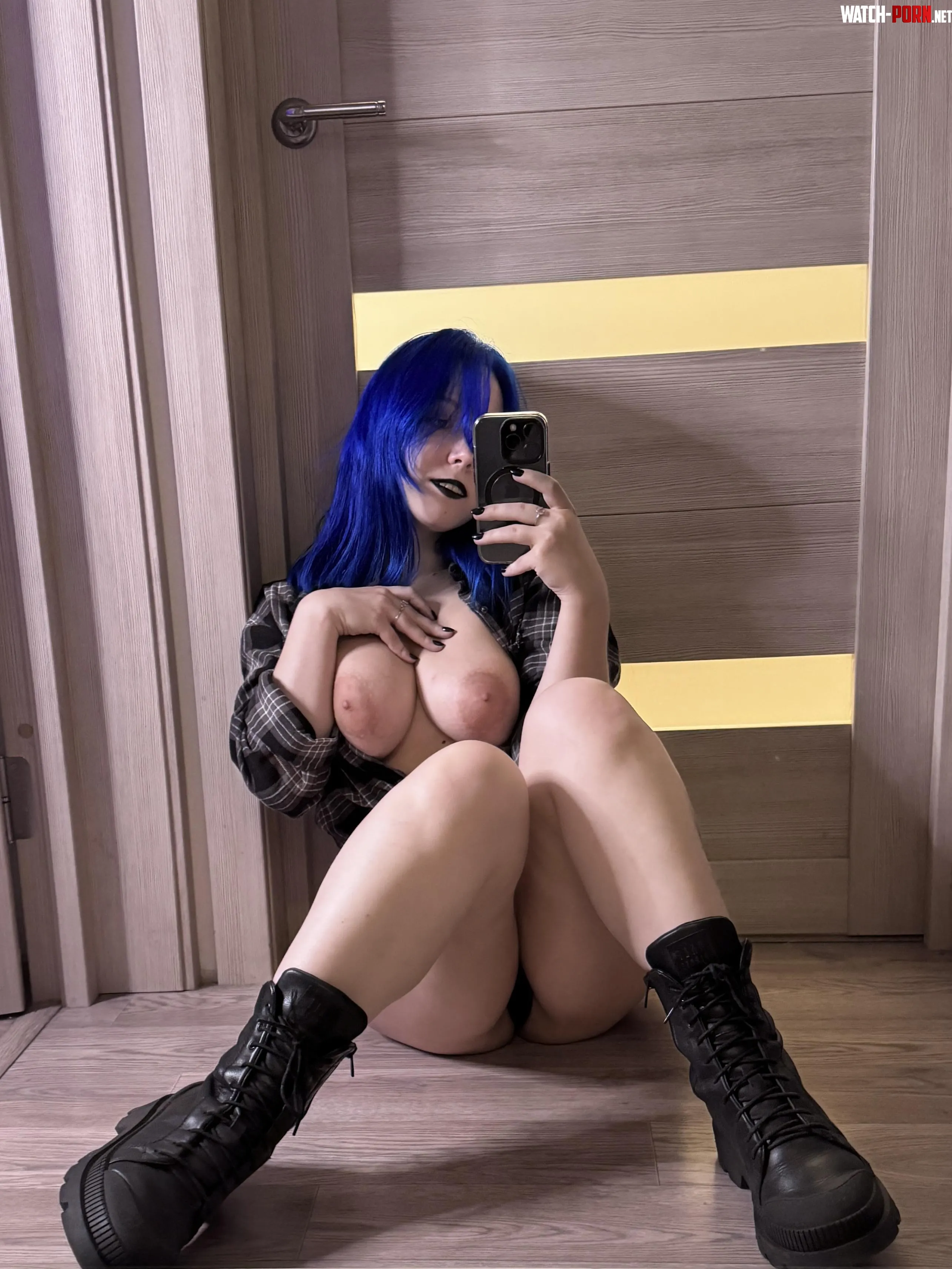 I love playing with my huge tits by mooncat_blue