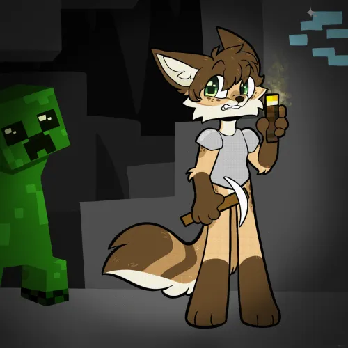 Thumbnail Furry Art: Maybe It's Friendly by BeanSproutsCorner