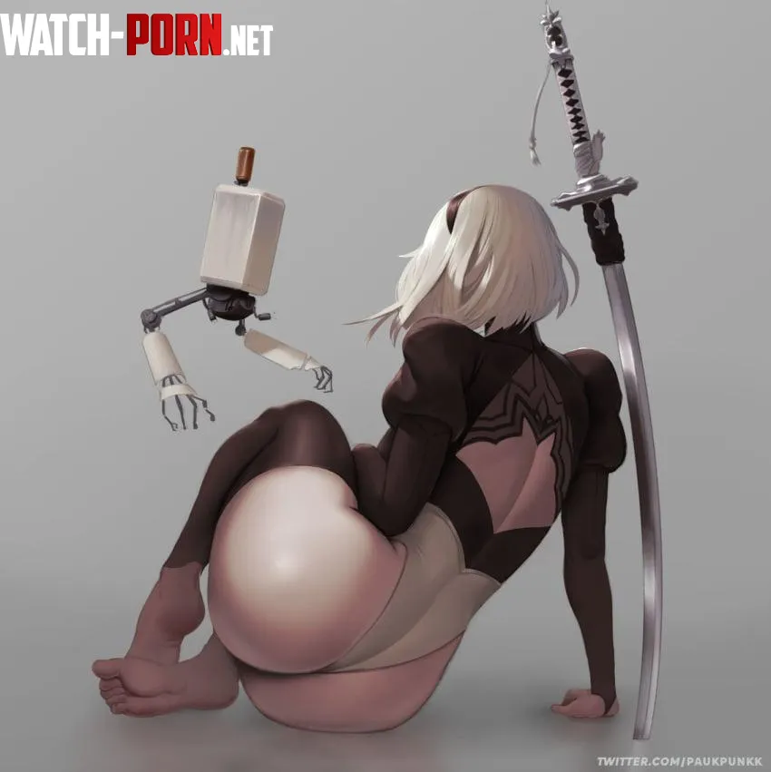 2B just chilling PAUKPUNK by Chlebokluk
